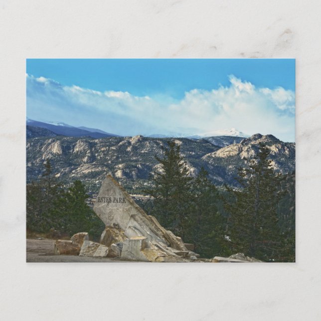 Estes Park, Colorado, Overlook Sign Vykort (Framsida)