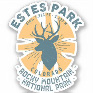 Estes Park Colorado - Retro Vintage Mountains Klistermärken