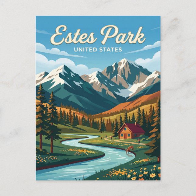 Estes Park Colorado Vykort (Framsida)