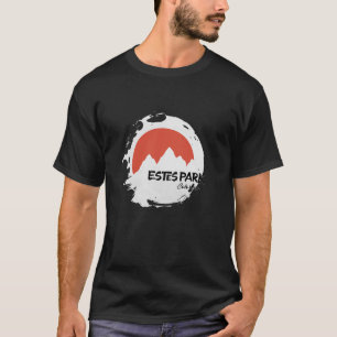 Estes Park Mountains Colorado som gömmer utomhusbr T Shirt