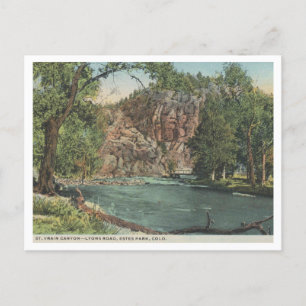 Estes Park, St Vrain Canyon, Vintagen 1920 Vykort