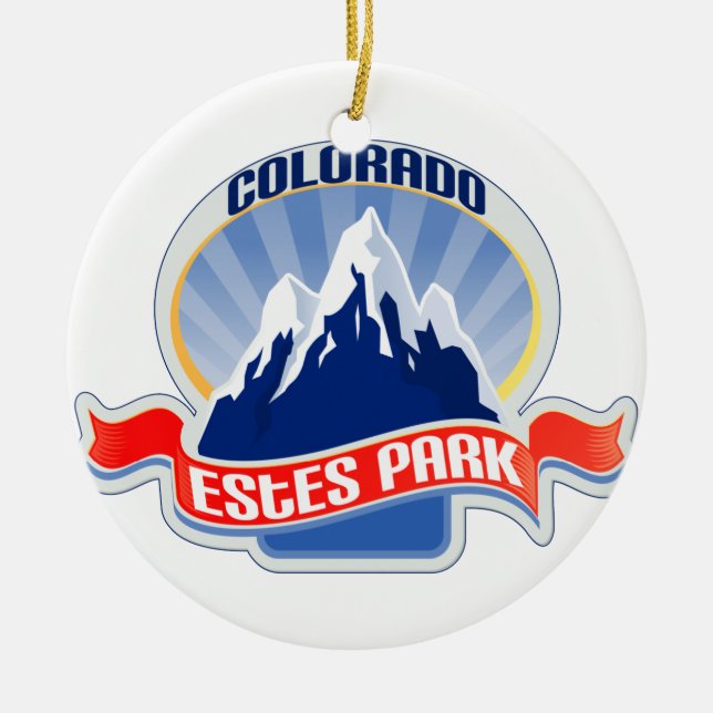 Estes parkerar Colorado Julgransprydnad Keramik (Framsidan)