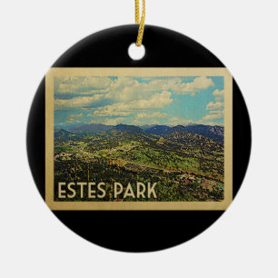 Estes parkerar den Colorado vintage resor Julgransprydnad Keramik