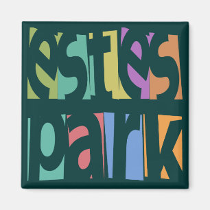 Estes parkerar Retro text Magnet