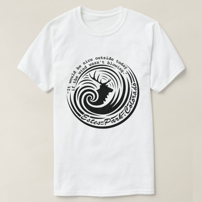Estes vind ljust färgad skjorta t shirt (Design framsida)