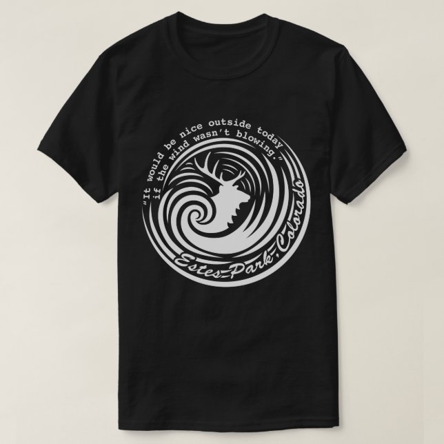 Estes vind, mörk skjorta t shirt (Design framsida)