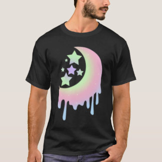Estetik för Pastell Måne Goth T Shirt