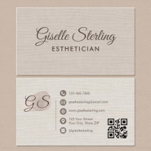 Estetiker Beige Linne Modern Elegant QR-kod