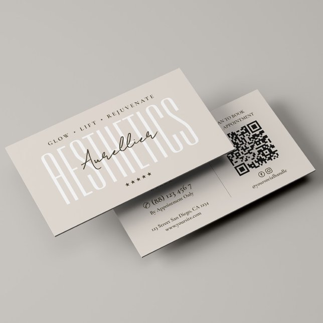 Estetiker Estetisk Glöd Specialist Sand Visitkort ( Esthetician Aesthetic Glow Specialist Sand Business Card
)