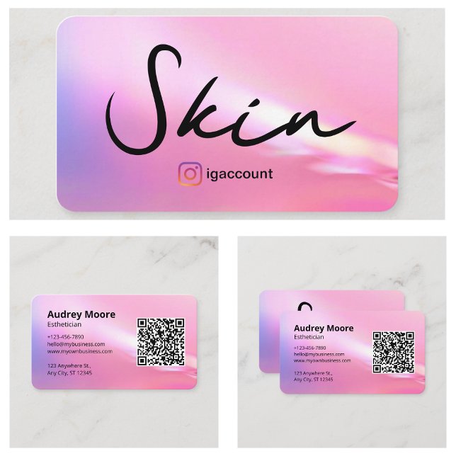 Estetiker Hudsminkning  Visitkort (Esthetician Skin Makeup Business Card
)