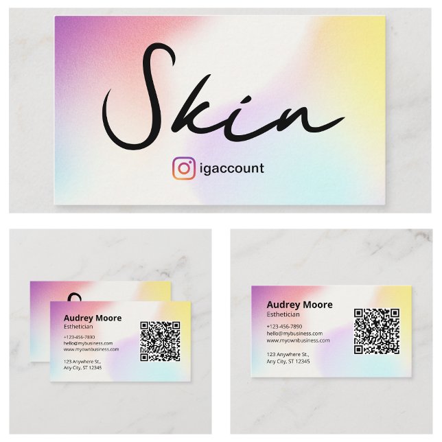 Estetiker Hudvård Skönhetstjänster Visitkort (Esthetician Skincare Beauty Services Business Card
)