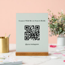 Estetiker Sage Green QR-kod Bokning