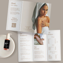 Estetiker Skönhet Trifold Broschyr