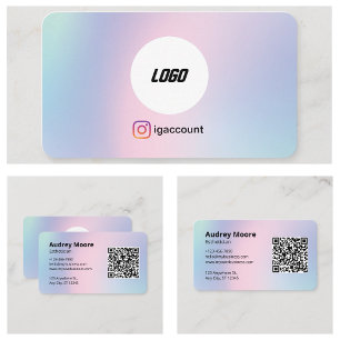 Estetiker Skönhetstjänster Logo QR-kod Visitkort