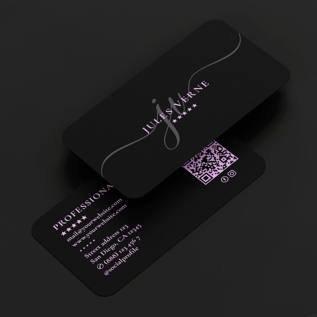 Estetiker skript initialer Med Spa Terapeut Visitkort (Esthetician Script Initials Med Spa Therapist Business Card
)