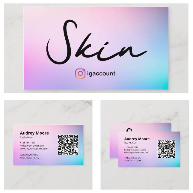 Estetiktjänster Visitkort (Esthetician Services Business Card
)