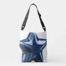 Estetisk 3D blå stjärna konst handledbag