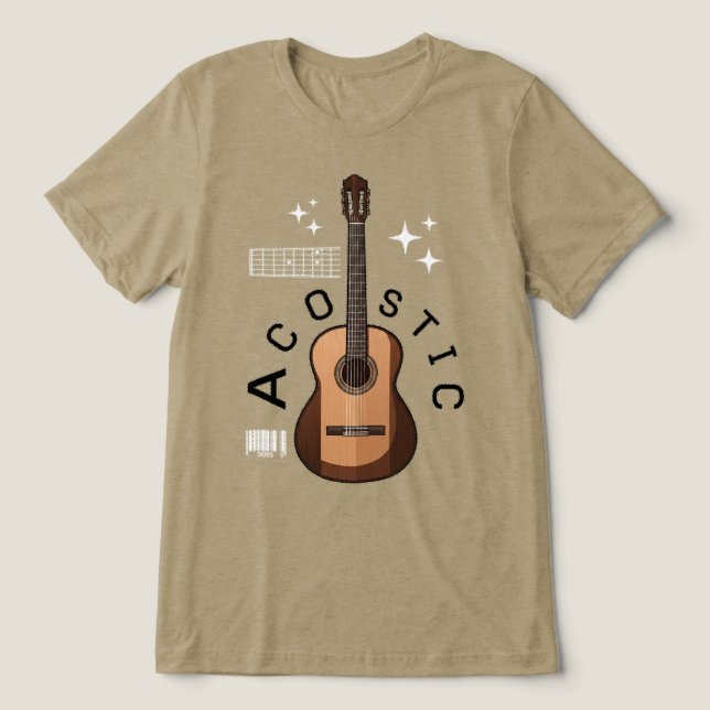 Estetisk Akustisk gitarr T-Shirt (Design Framsida)