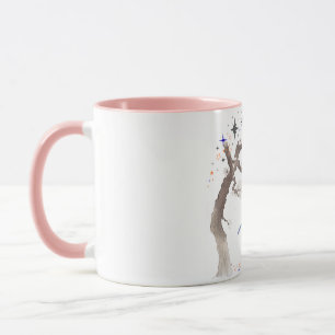 Estetisk akvarell-fe-mugg i rosa kombination mugg