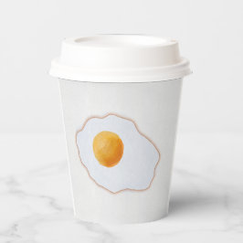 Estetisk akvarell stekt ägg minimalistisk konsttry