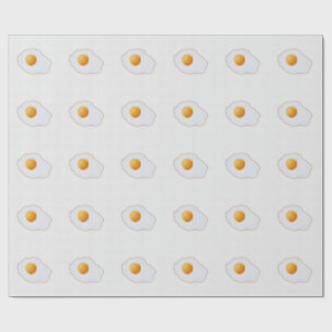 Estetisk akvarell stekt ägg minimalistisk konsttry presentpapper