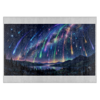 Estetisk Aurora Borealis Natt Himmel Glas Skärning