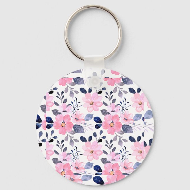 Estetisk blomster magnet | Minimal botanisk dekora Nyckelring (Framsida)