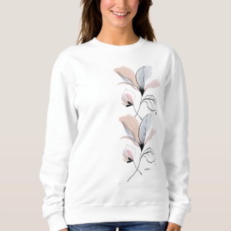Estetisk blomster minimal botanisk tröja T-shirt