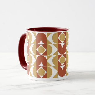 estetisk boho stil färglös geometrisk mönster mugg