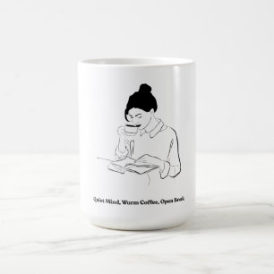 Estetisk bok och kaffelinje Art T-Shirt Kaffemugg