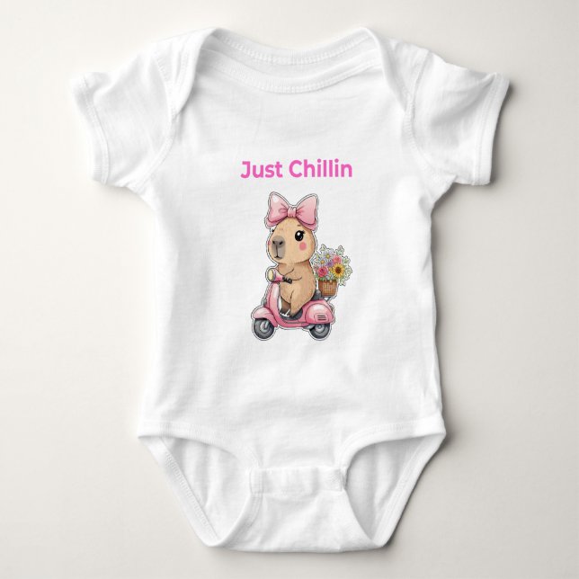 Estetisk Capybara Avslappnad Söt T-Shirt (Framsida)