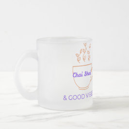 Estetisk Chai Shai Och Goda Vibrationer Desi Kaffe Frostad Glasmugg