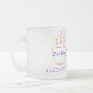 Estetisk Chai Shai Och Goda Vibrationer Desi Kaffe Frostad Glasmugg