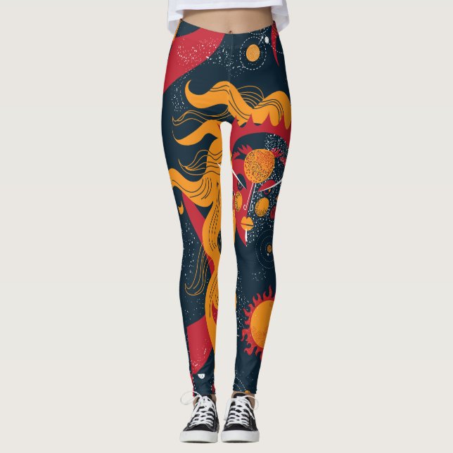 Estetisk damasker för radikalAF/Yogabyxor Leggings (Framsida)