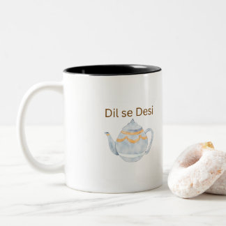 Estetisk Dil Se Desi Chai Älskare Tvåtons Mugg
