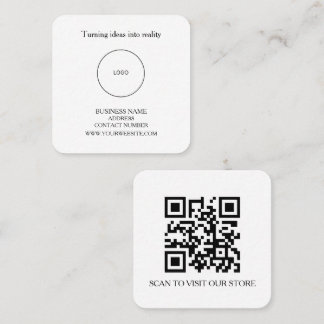 Estetisk Elegant Skräddarsydd Modern Minimal Lyxig Fyrkantigt Visitkort