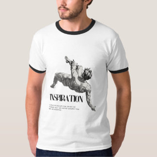 estetisk fallande man blyertsteckning renässans T Shirt