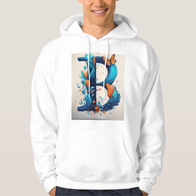 Estetisk Färgrik Grafisk Hoodie – Trendig Modern  (Framsida)