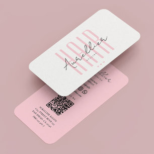 Estetisk frisör Spa-terapeut Pastell Rosa Visitkort