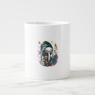 Estetisk Goblincore Och Cottagecore Svamp Botanik Jumbo Mugg