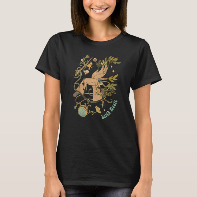 Estetisk Goth Fairycore Fairy Grunge Akademia Vits T Shirt (Framsida)