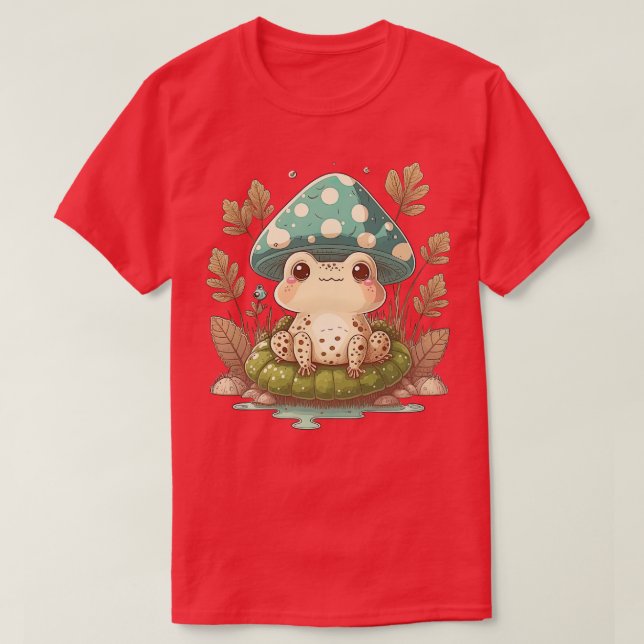 estetisk groda på Mushroom T Shirt (Design framsida)
