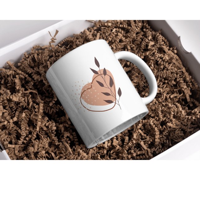 estetisk hjärtsymbol - boho-estetisk kaffemugg (Skapare uppladdad)