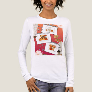 Estetisk Höst Scrapbook Söt Höst Djur T-Shirt