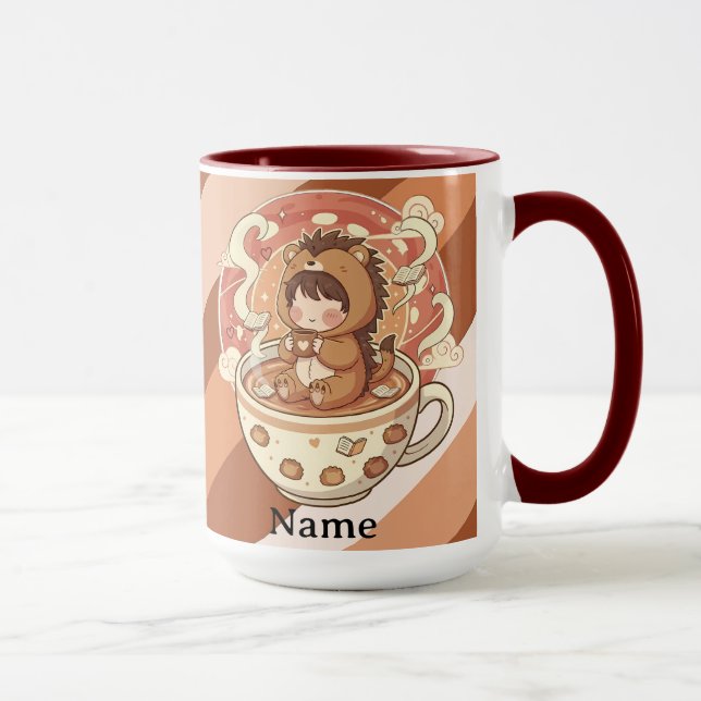 Estetisk Igelkott Tvåtons Kaffemugg (Höger)
