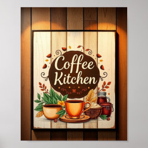 Estetisk Kaffe Köks Minimalistisk Väggkonst