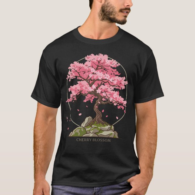 Estetisk körsbärsblom Sakura T Shirt (Framsida)