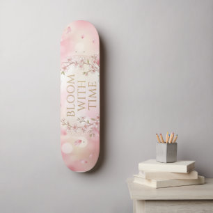 Estetisk körsbärsblomsk skateboard -