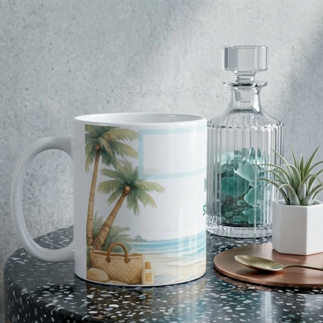 Estetisk Kustnära Lugnt Modern Mjuk Strand Resort Kaffemugg (Skapare uppladdad)