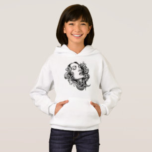 Estetisk Kvinnlig Linjekonst Hoodie T Shirt